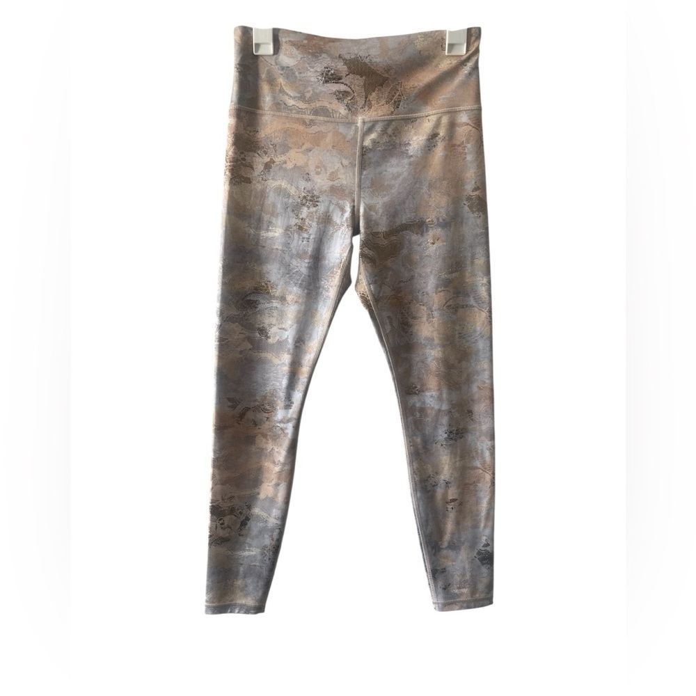 Athleta Elation Gilded Metallic Marble Leggings Medium 25” Ultra High Rise - Picture 2 of 13